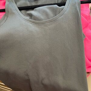 Athleta Light Gray Ribbed Tank